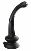 Szklane zakrzywione dildo do punktu g z przyssawką 15 cm
